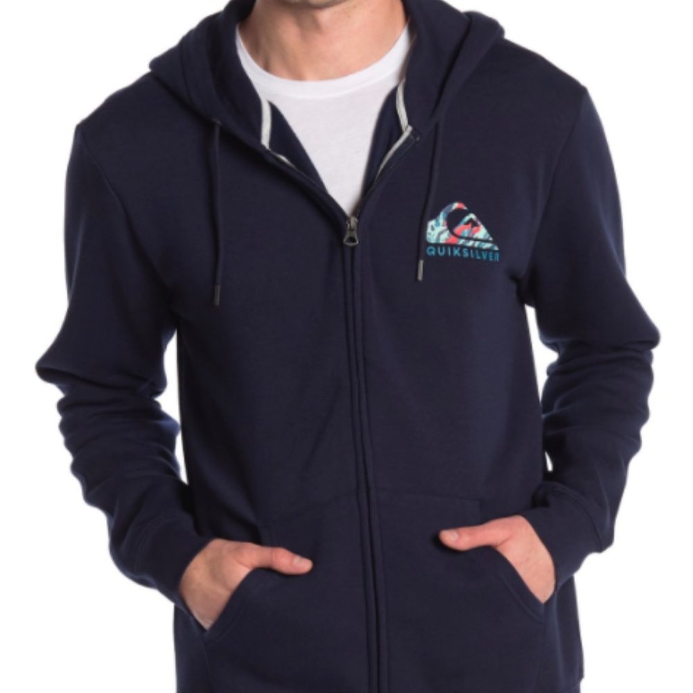 Quiksilver Swell Balls Zip Up Hoodie Size Medium
